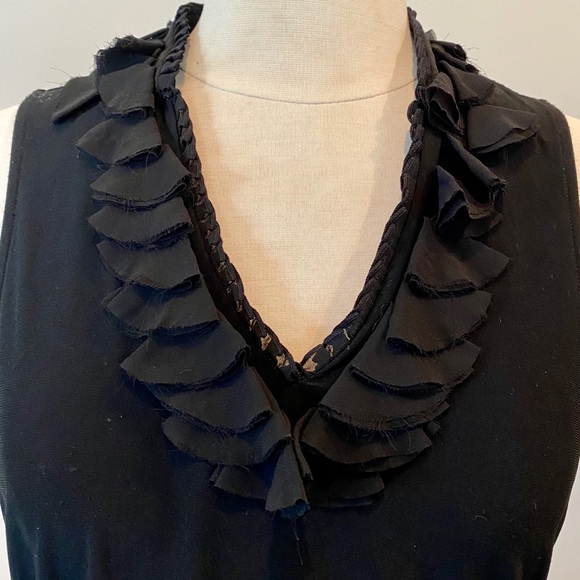 WHITE HOUSE BLACK MARKET Ruffle Neck Sleeveless - Picture 5 of 9